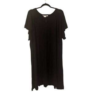 Black in every story... Women's Solid Short Flutter Sleeve Dress